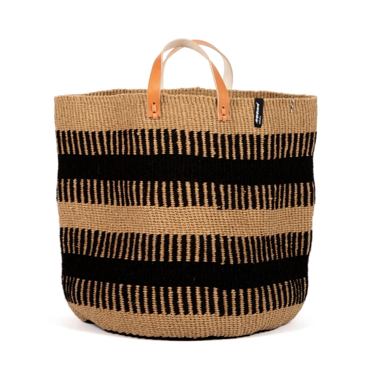 mifuko-wool-and-paper-market-basket-Pamba black rib weave L.webp