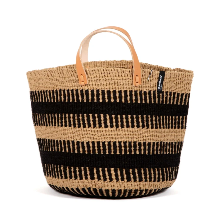 mifuko-wool-and-paper-market-basket-Pamba black rib weave M.webp